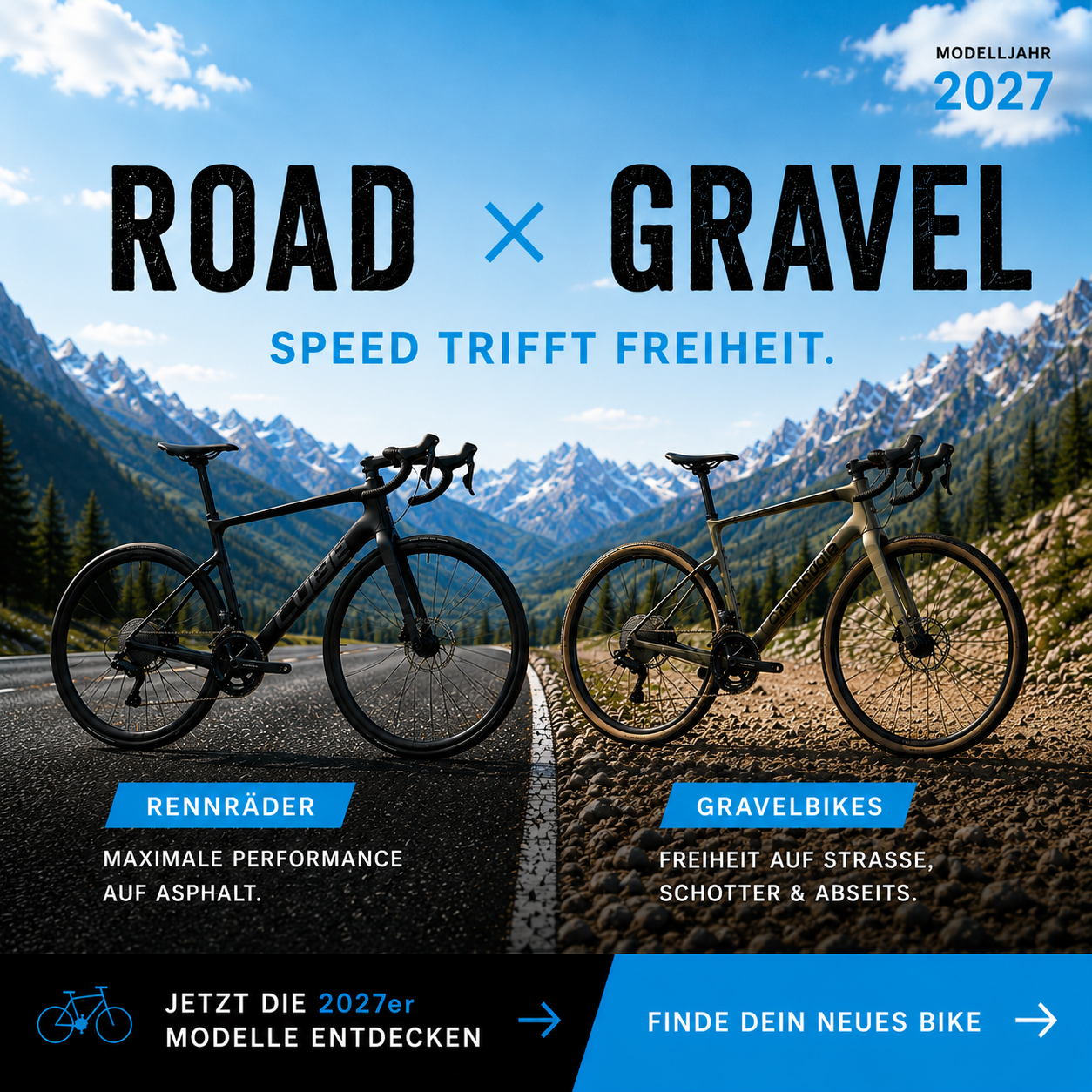 ROAD vs. GRAVEL: Speed trifft Freiheit